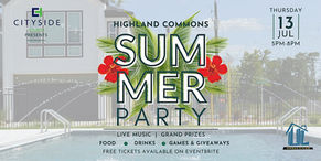 7/13/23 Event: Highland Commons Summer Party!
