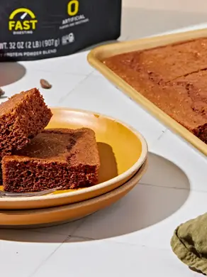 Pancakes con proteína de chocolate al horno