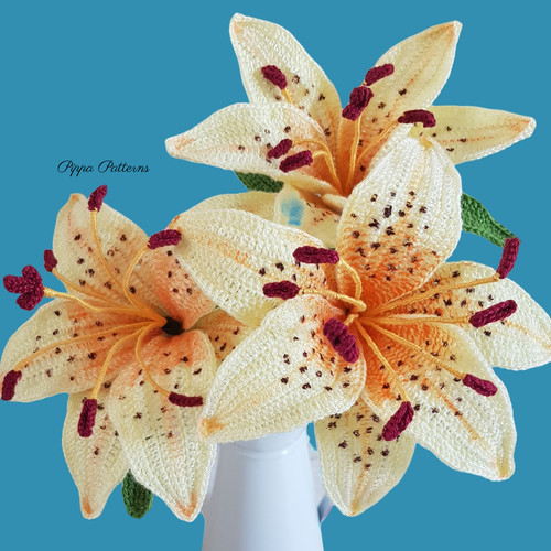 2 Lily Bundle - Stargazer Lily & Tiger Lily Yellow | Pippa Patterns