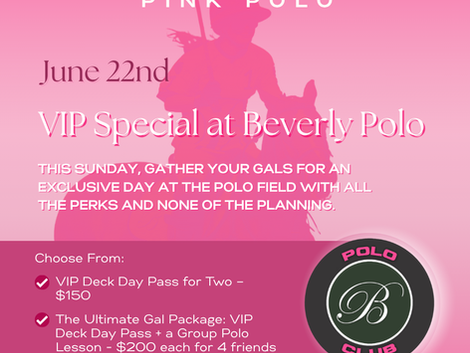 💗 Pink Polo Sunday – June 22 💗