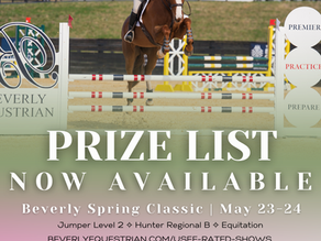 🔗Spring Classic Prize List Now Live– Rated Hunter/Jumper Show May 23–24