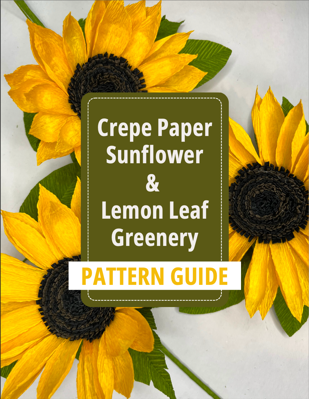 Digital Pattern - Crepe Paper Sunflower