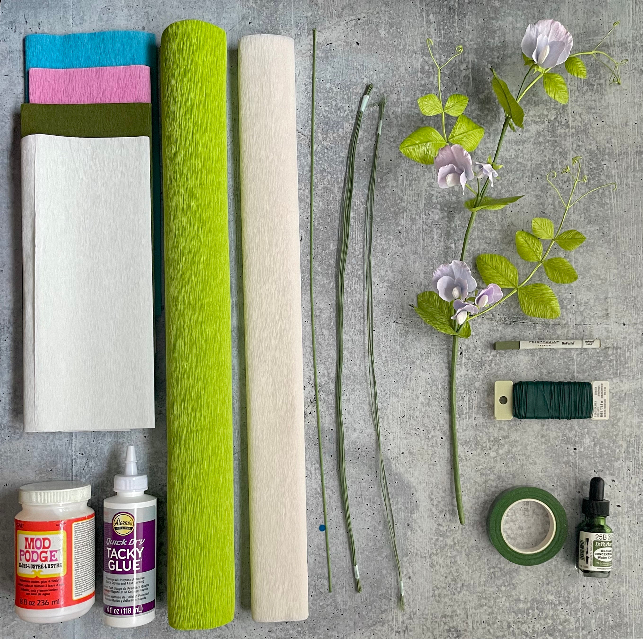 Course Kit: Kelly Pastorek Paper Lunar Sweet Peas