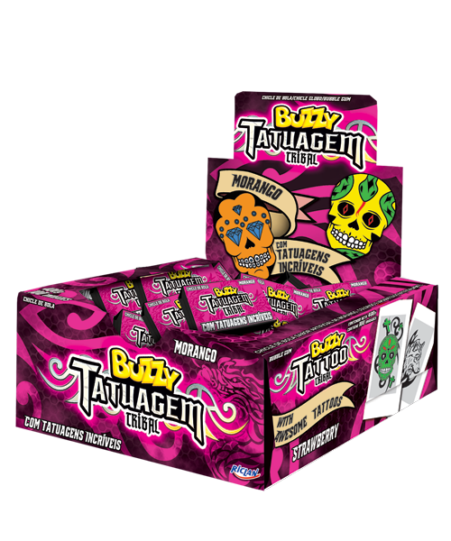 CHICLE BUZZY TRIBAL MORANGO