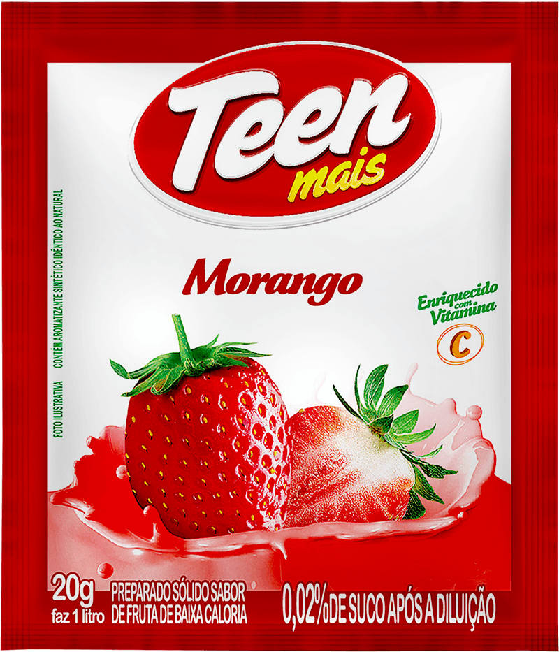 SUCO EM PÓ TEEN MORANGO