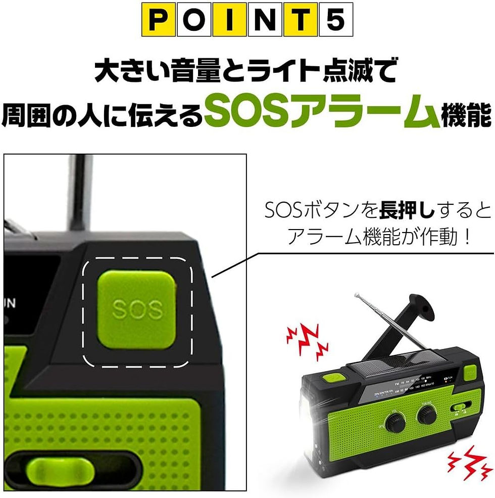 サムネイル： 多機能  防災ラジオ