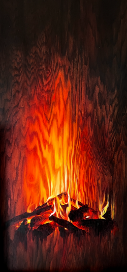 Red Oak Flames (24x48)