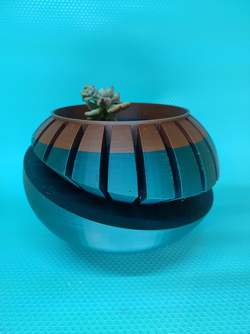 Thumbnail: 3D-Printed Succulent Planter with Drainage System "Hemispheres"