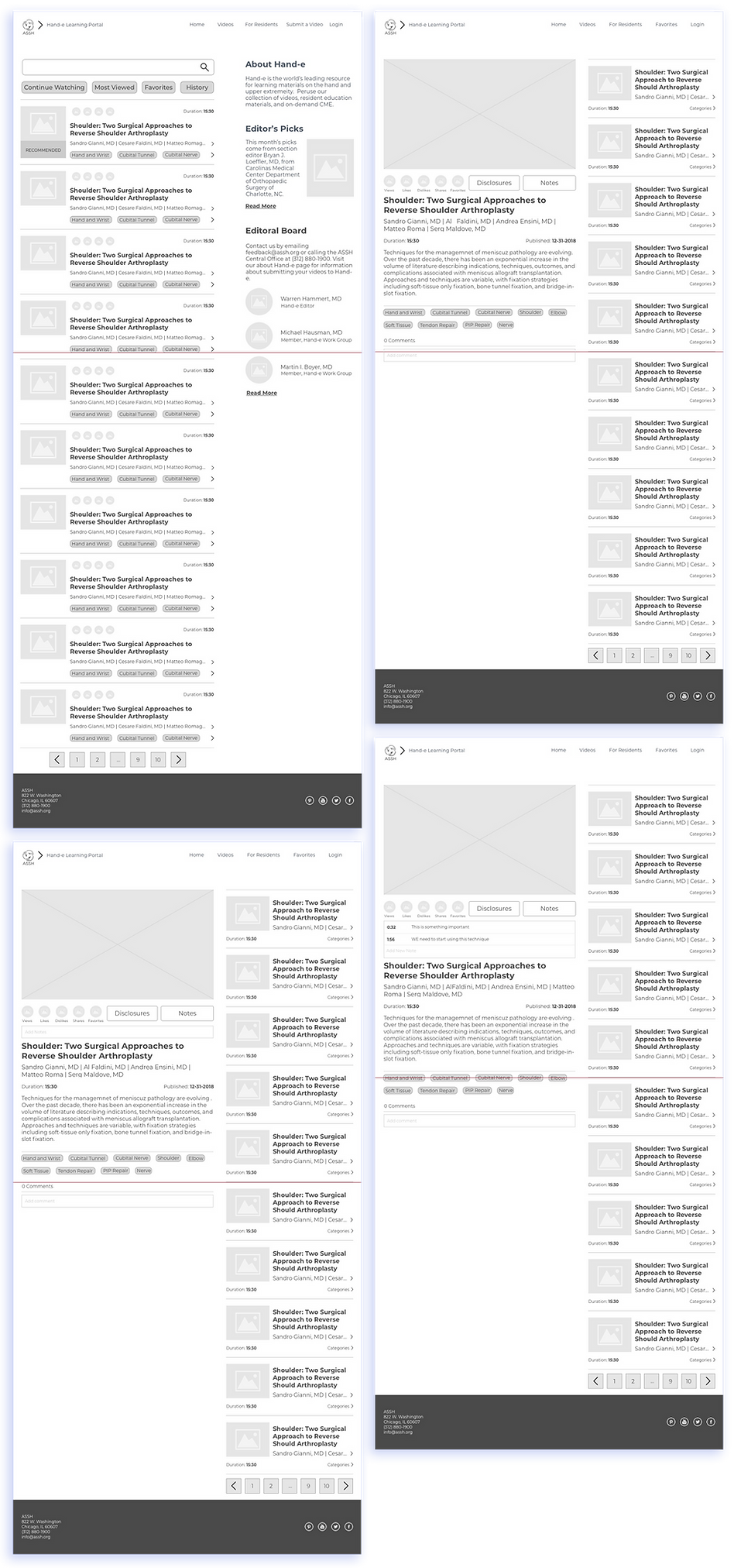 Hand-e - Desktop - Low Fidelity Wireframe