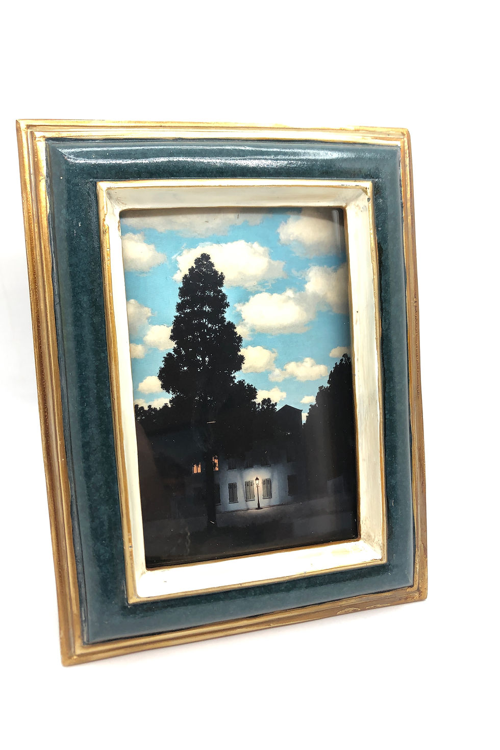 cornice classica blu e oro vista frontale