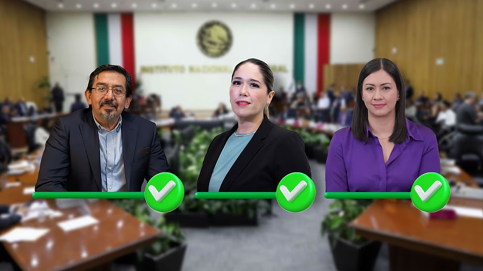 El Instituto Nacional Electoral (INE) tendrá tres nuevos consejeros electorales, luego de que la Cámara de Diputados aprobara por mayoría calificada la terna encabezada por Arturo Manuel Chávez López, Frida Denisse Gómez Puga y Blanca Yassara Cruz.