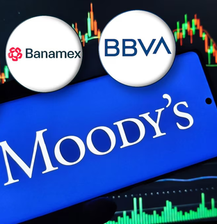 ‘Castiga’ Moody’s: a CFE y rebaja notas de Banamex, BBVA y Banorte tras degradar calificación de México