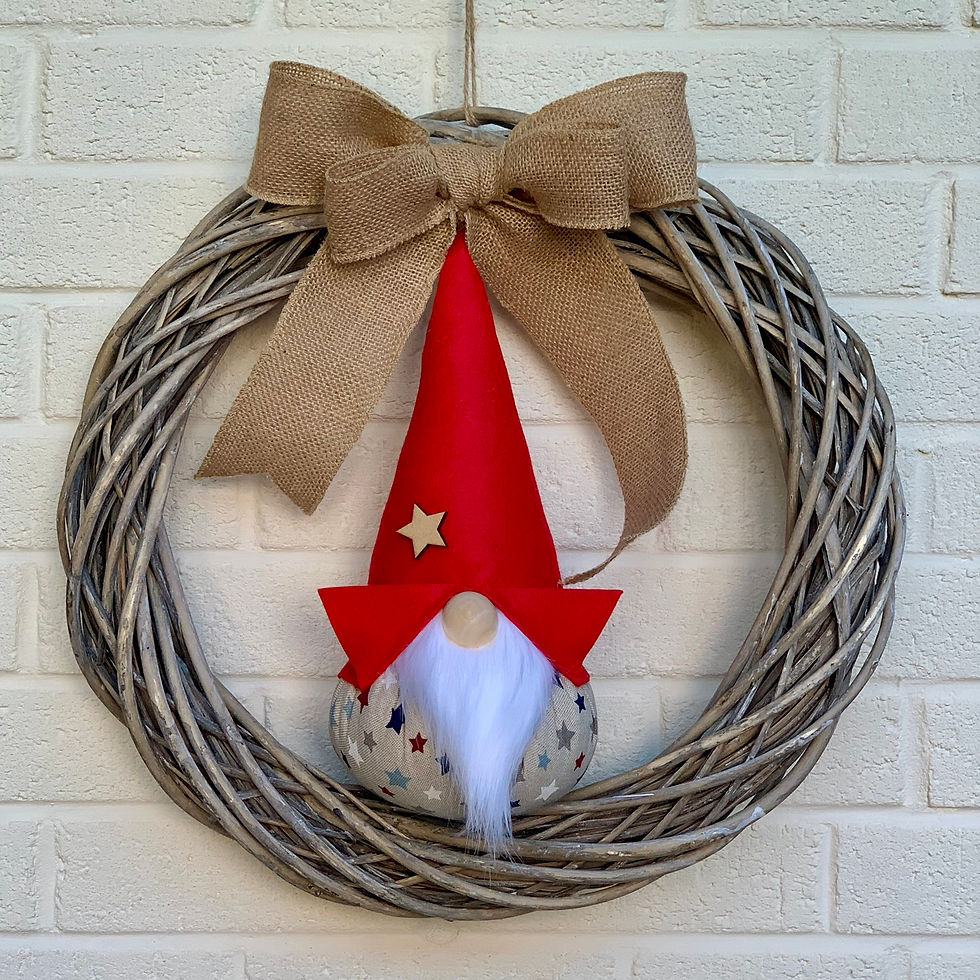 Thumbnail: Large natural willow Gnorbit wreath - Stars