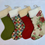 Thumbnail: Large Olive Green/red Personalised stockings 