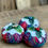 Thumbnail: 3 Rainbow tartan Christmas pudding decorations