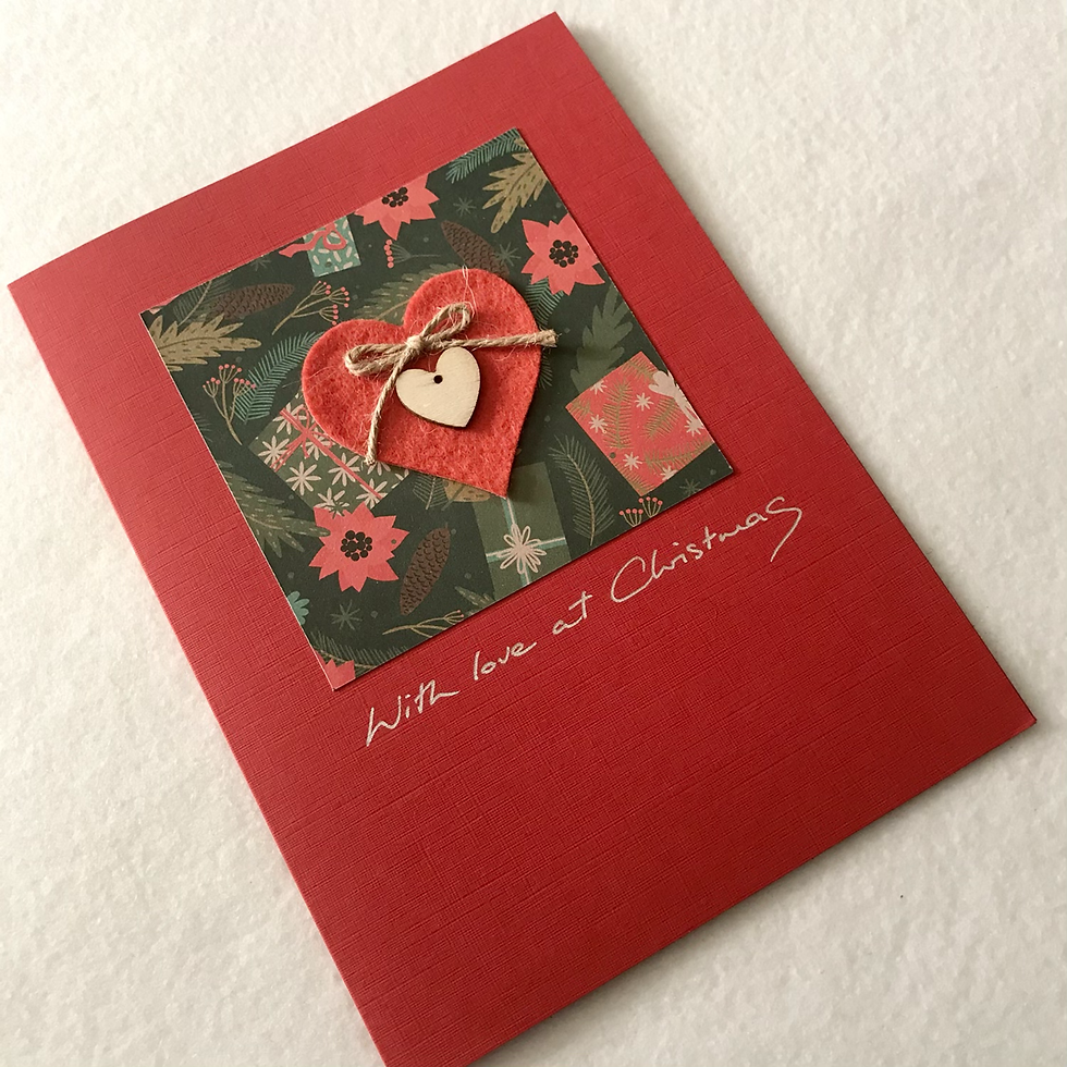 Thumbnail: Handmade Christmas cards....Hearts/roses
