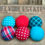 Thumbnail: Set of 6 Red & Jade Christmas pudding decorations