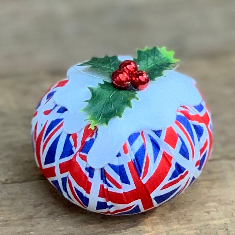 Union Jack Christmas pudding decorations
