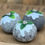 Thumbnail: Set of 3 Knitted grey/snowflake Christmas pudding decorations