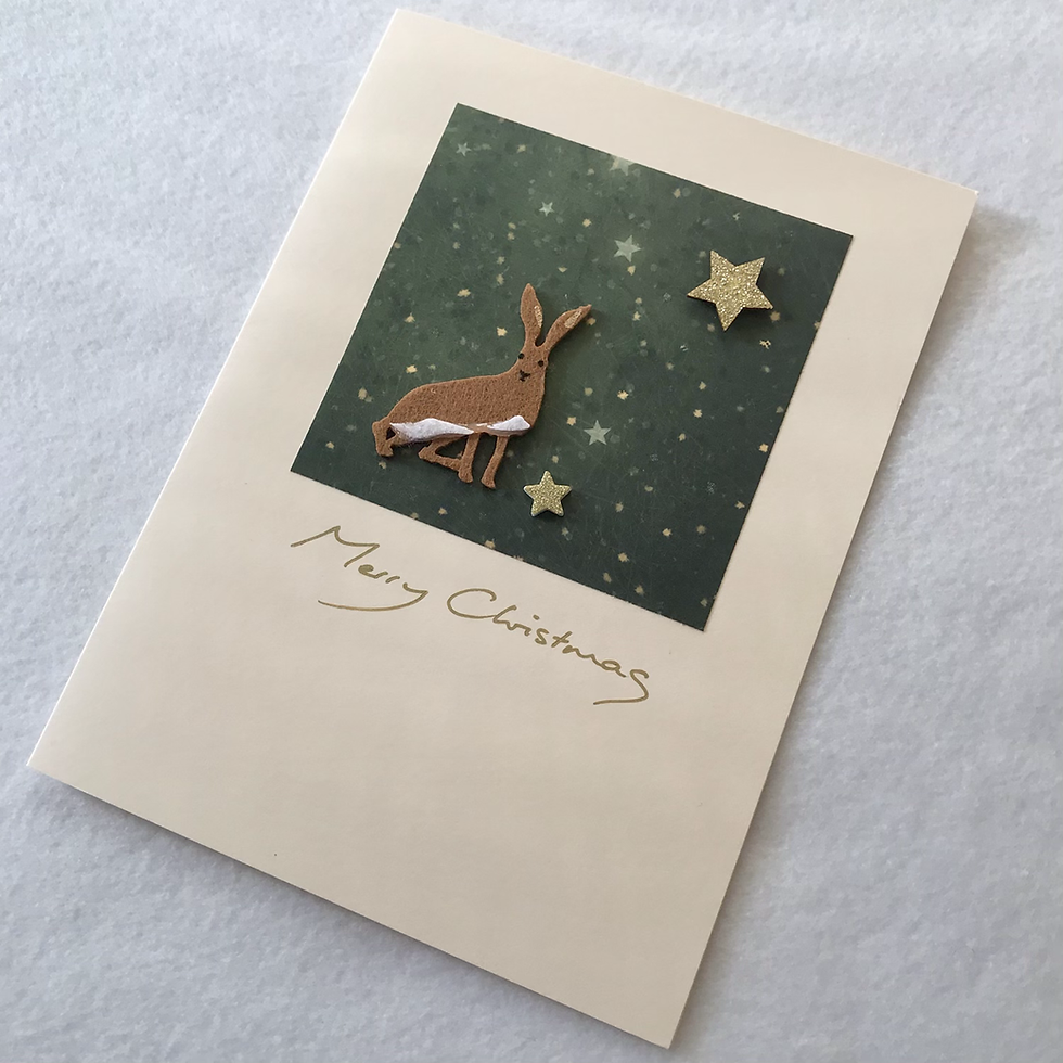 Thumbnail: Handmade Christmas cards....Stag/Hare