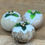 Thumbnail: Set of 3 Antique Gold Christmas pudding decorations