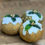 Thumbnail: Set of 3 Bright Gold Christmas pudding decorations