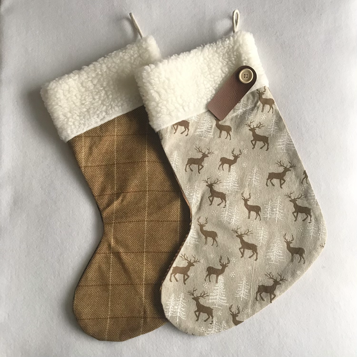 Large Stags & Tweed Personalised stockings