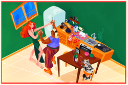 kitchen couple