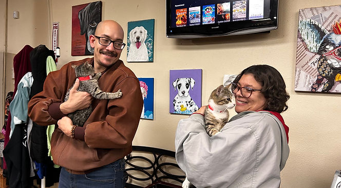 Monique and her kitties.jpeg