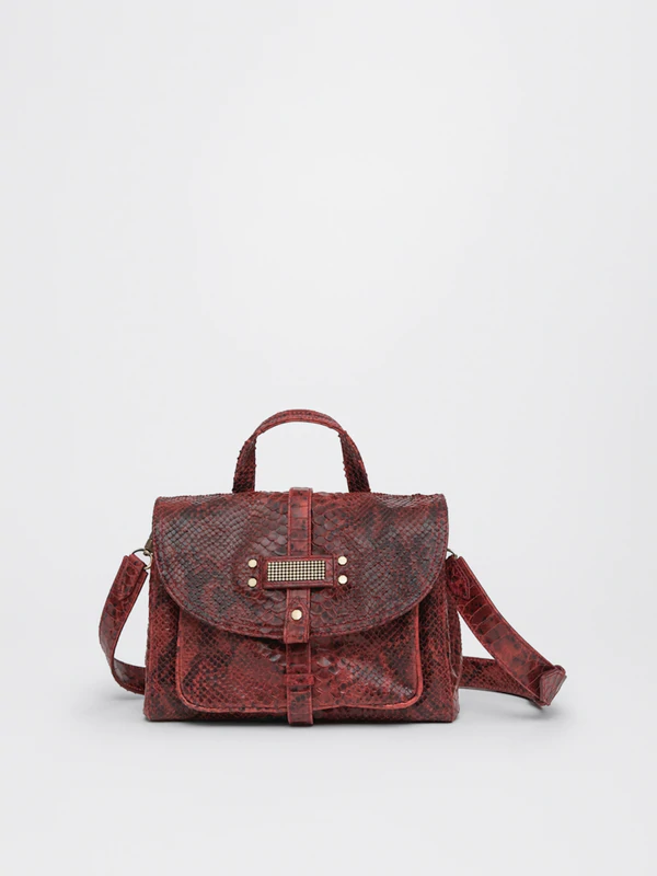 Miniature : zetos-sac-clio-goldbrenner-cuir-impression-python-posé-face