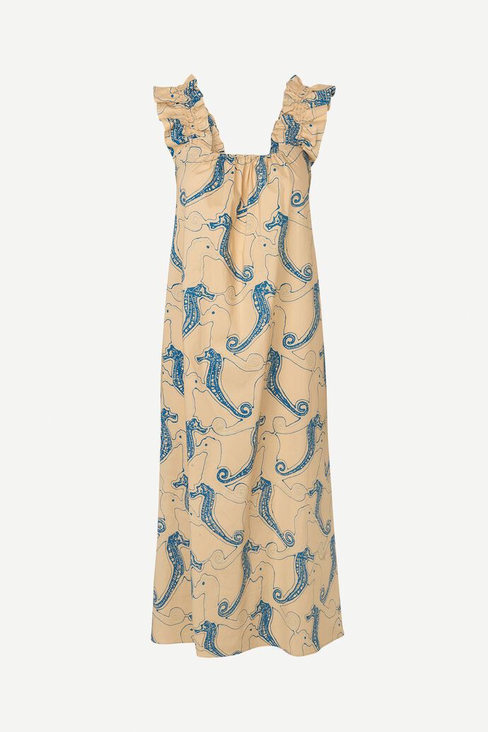 Miniature : robe-gill-samsoe-samsoe-beige-motif-bleu-dos