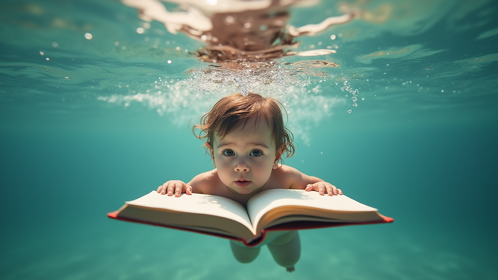 Vue en plongée d’un carnet ouvert avec des notes sur le développement de l’enfant