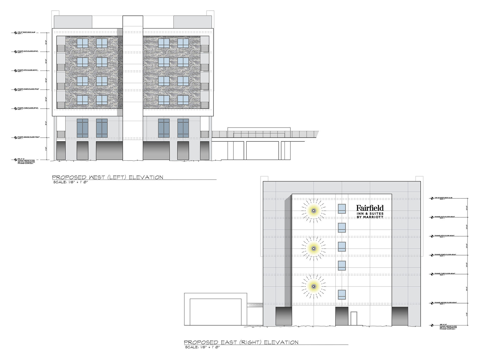 side elevations of fairfield inn crystal river hotel