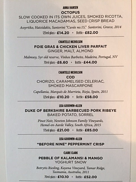 Obsession17 menu