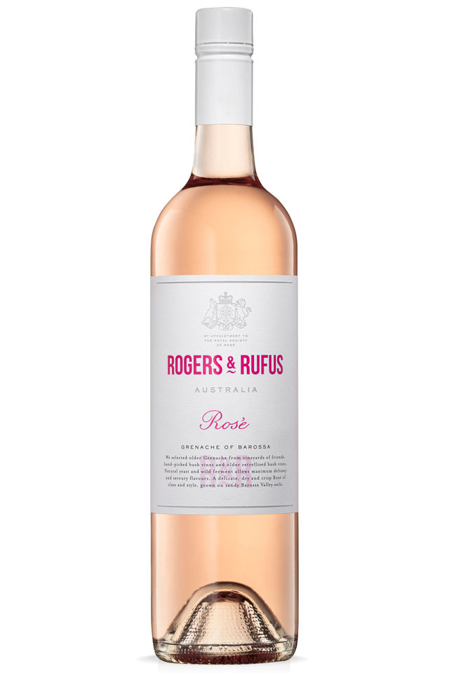 A bottle of pale dry Australian rosé wine