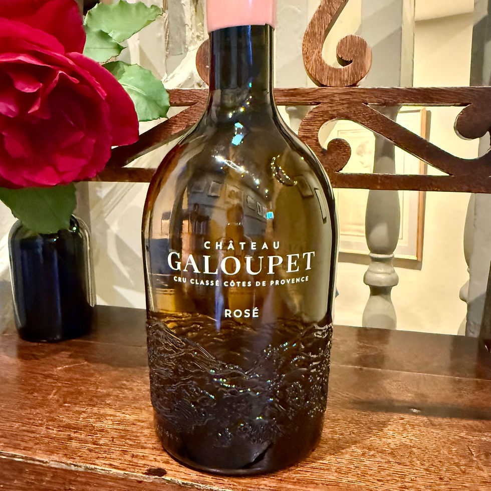 A bottle of Château Galoupet Côtes de Provence Rosé wine