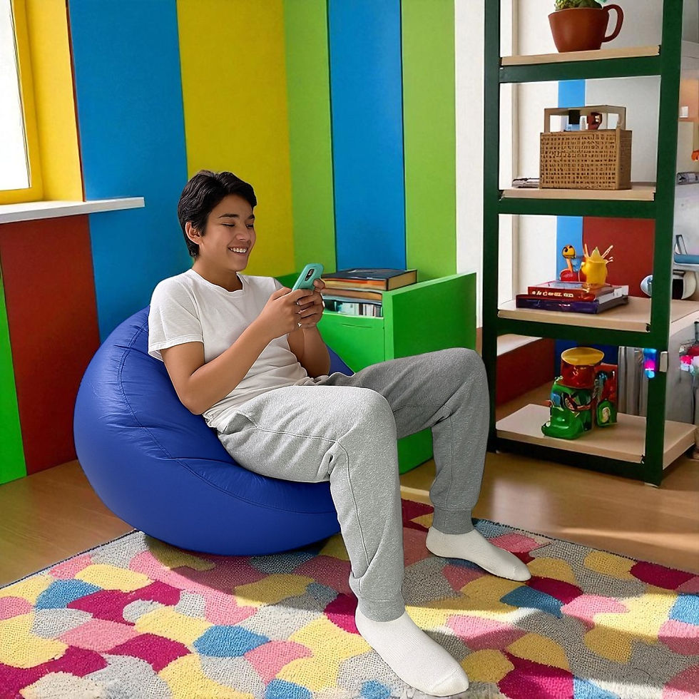 Miniatura: Sillón Puff Circular Estándar. Para Personas De Hasta 80 Kilos