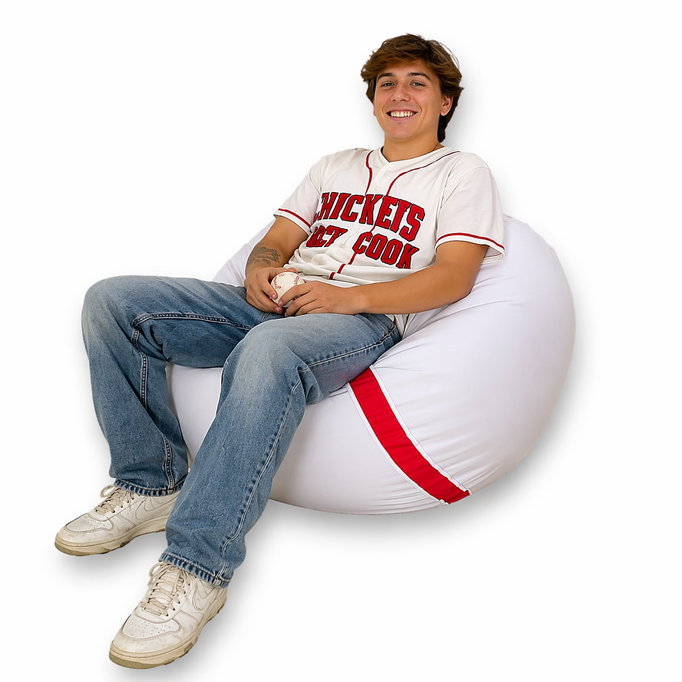 Miniatura: Sillón Puff Bola Beisbol. Ideal Para Personas De Hasta 90 Kg