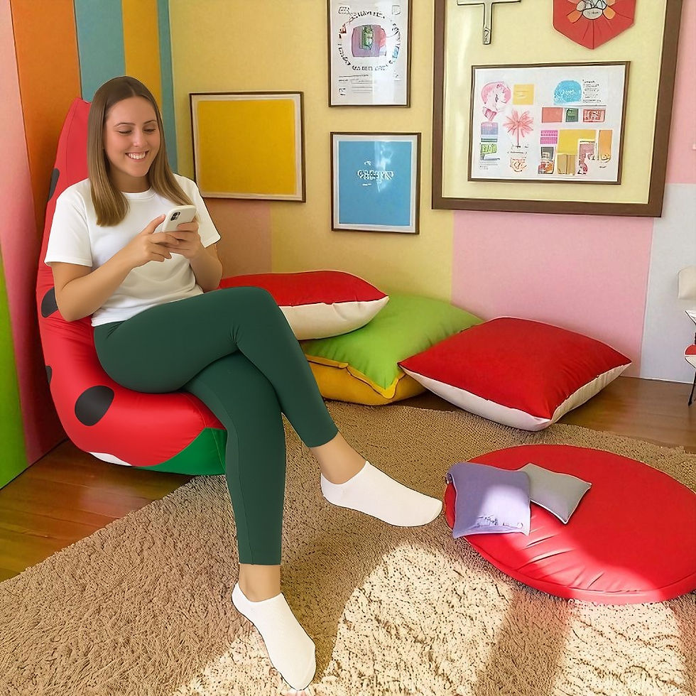Miniatura: Sillón Puff Sandia. Ideal Para Personas De Hasta 100 Kg