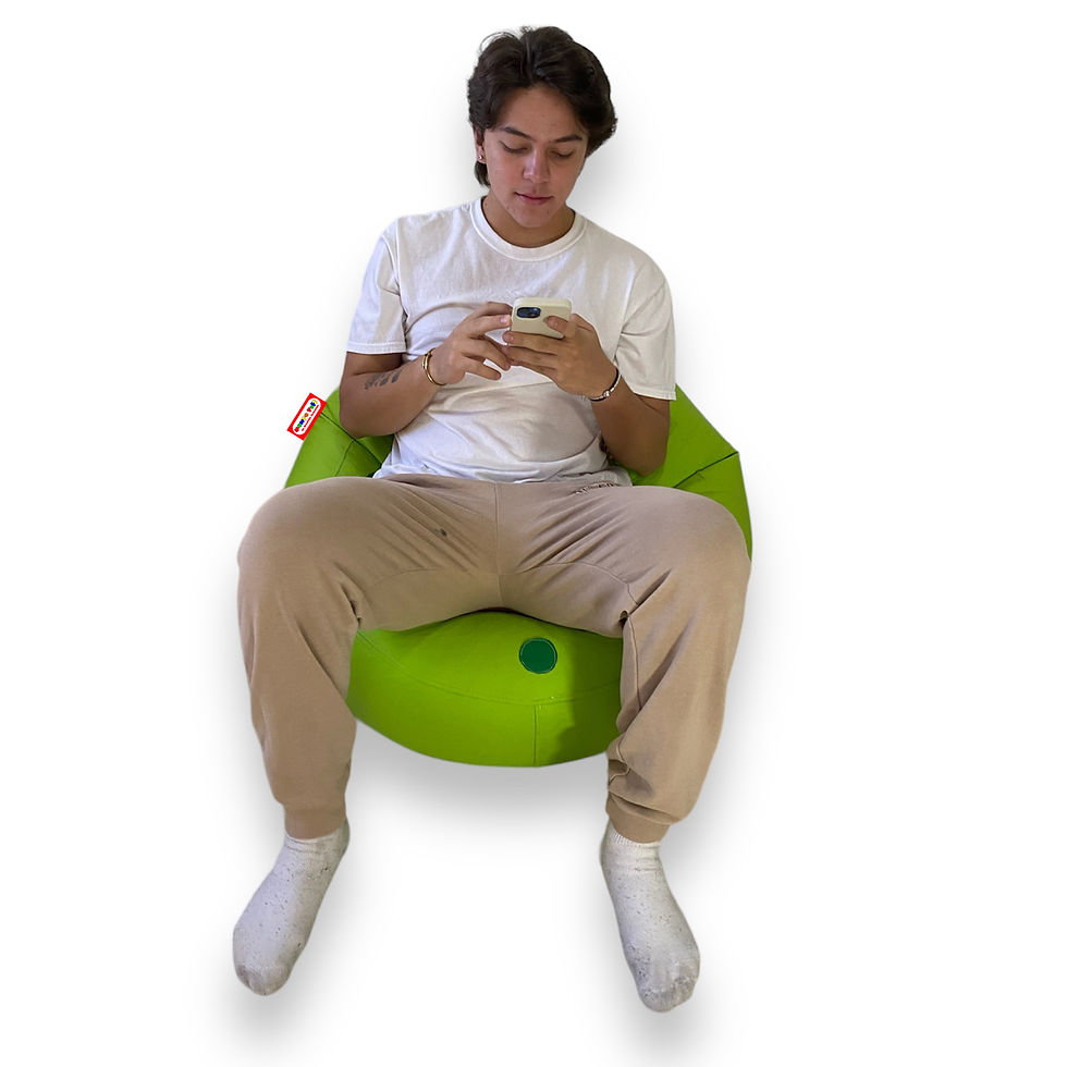 Miniatura: Sillón Puff Scaregreen Monster. Ideal Para Personas De Hasta 80 Kg
