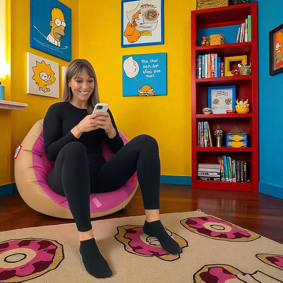 Miniatura: Sillón Puff Rosquilla Fiusha. Ideal Para Personas De Hasta 85 Kg