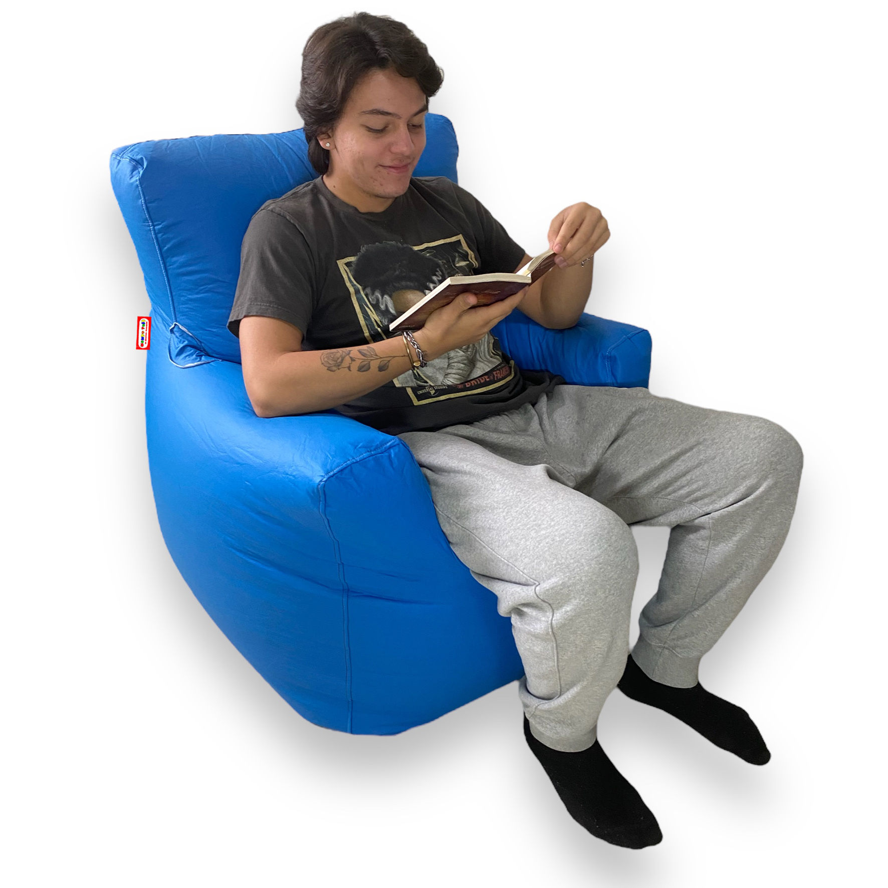 Puff Sillón Descansabrazos Grande. Soporta hasta  110 Kilos