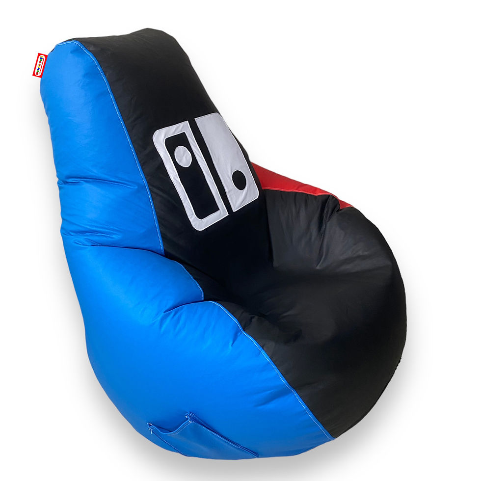 Miniatura: Sillón Puff Pera Game Tricolor Grande. Soporta Hasta 100 Kilos