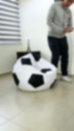 Miniatura: Sillón Puff Balón de Fútbol Soccer Estándar. Ideal Para Personas De Hasta 75 Kg