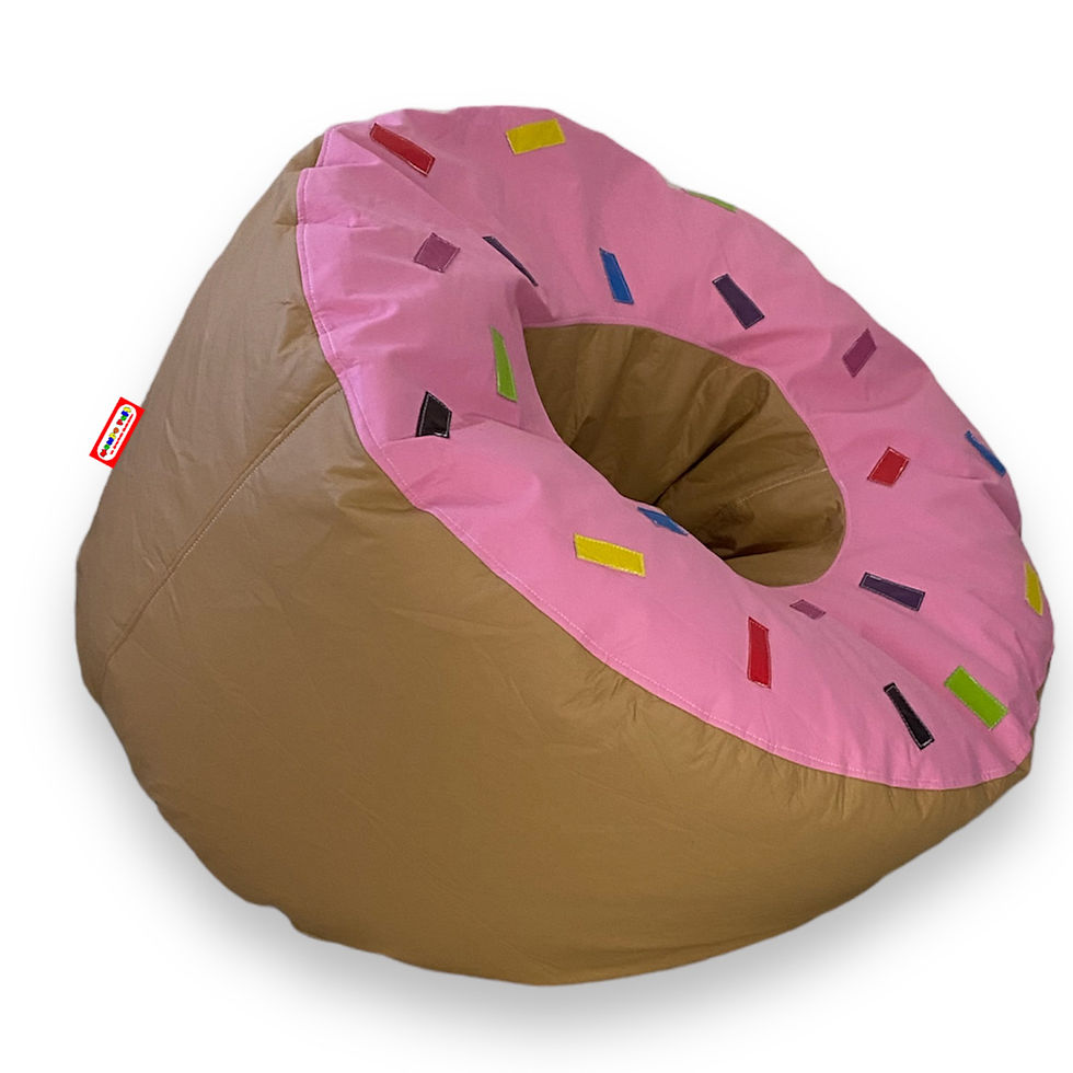 Miniatura: Sillón Puff Rosquilla Rosa Ideal Para Personas De Hasta 85 Kg