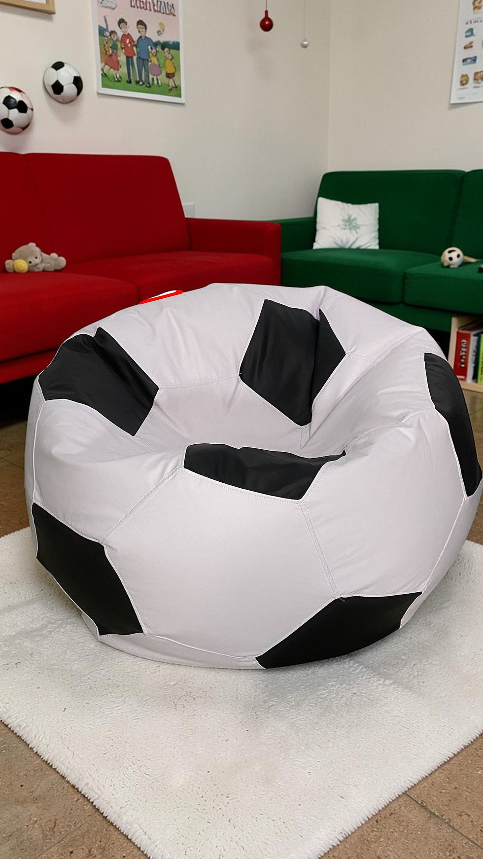 Miniatura: Sillón Puff Balón Fútbol Soccer Grande. Ideal Para Personas De Hasta 110 Kg