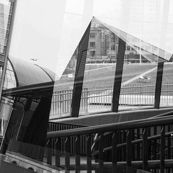 Photographie de Bruxelles en noir et blanc par Francoise Lerusse