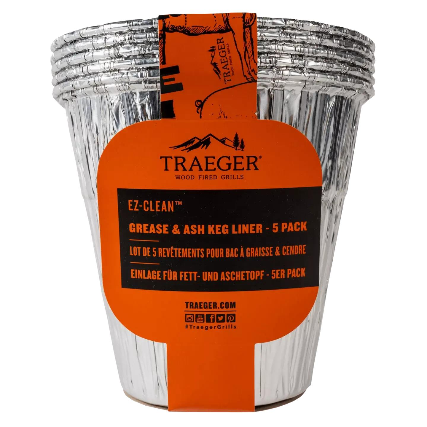 Traeger EZ-Clean Grease & Ash Keg Liner - 5 Pack