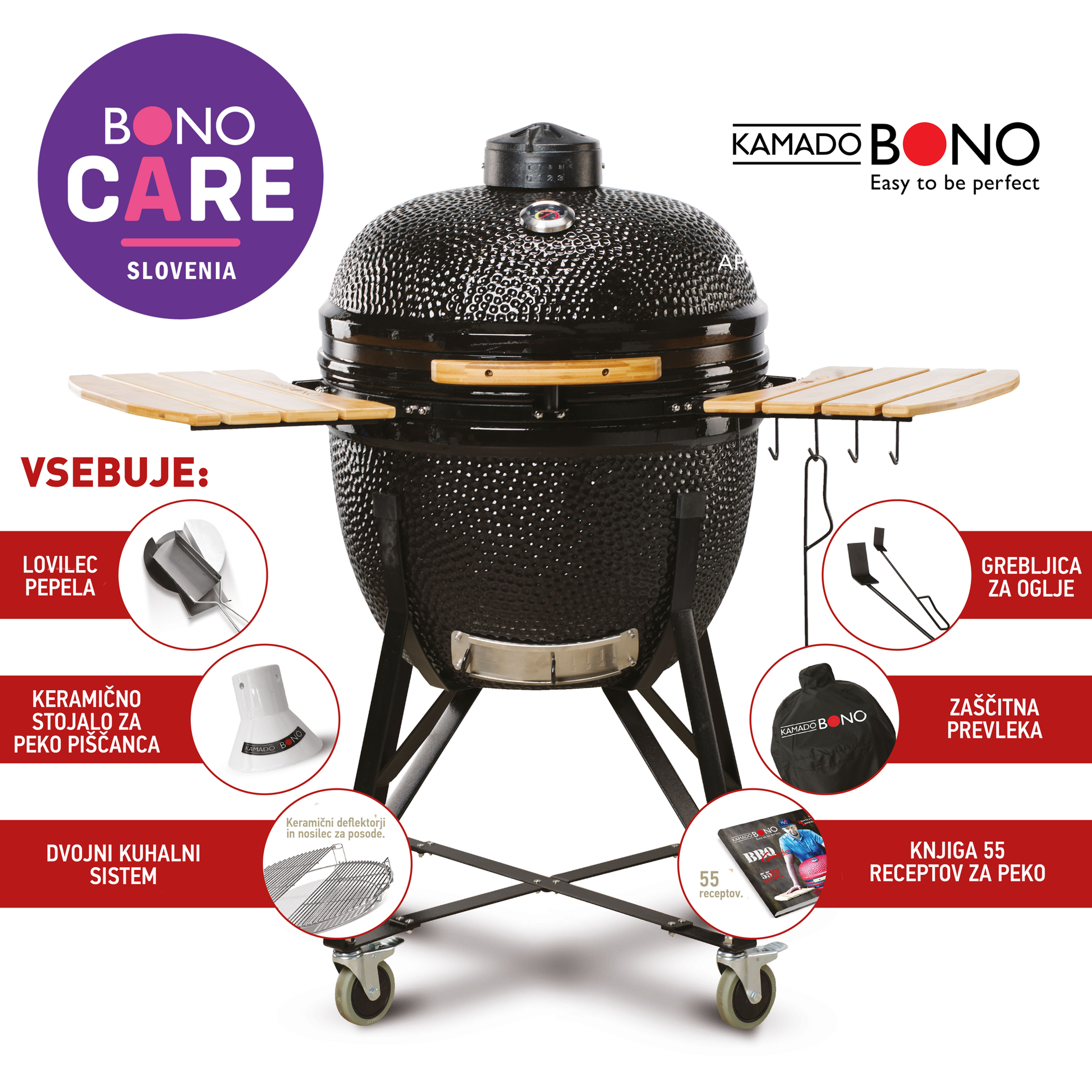 Kamado BONO Limited Black keramični žar