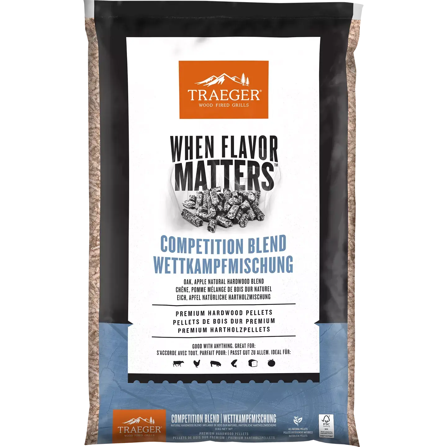 Traeger Competition Blend Wood Pellets FSC® lesni peleti